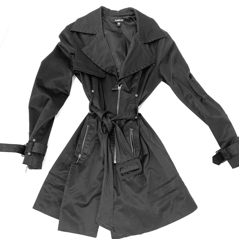 Bebe shiny trench coat